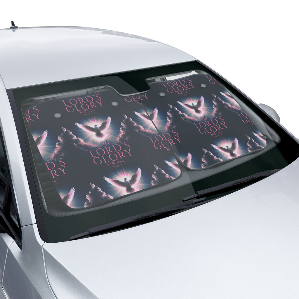 Car Sun Shade - "The Lord's Glory with Lori" Dove & Clouds Christian Windshield Cover