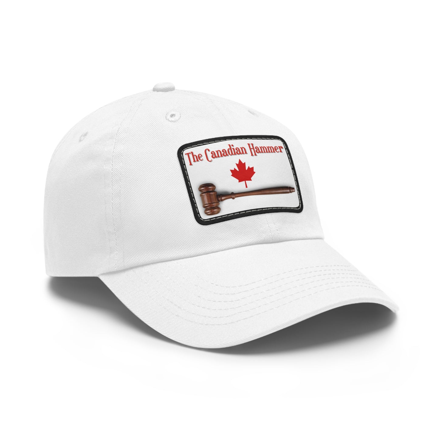 The Canadian Hammer / Barry Wunsch / #TheCanadianHammer Mom and Dad Hat with Leather Patch (Rectangle)