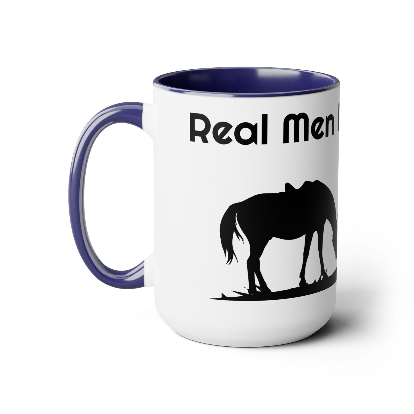 Real Men Pray! Two-Tone Coffee Mugs, 15oz