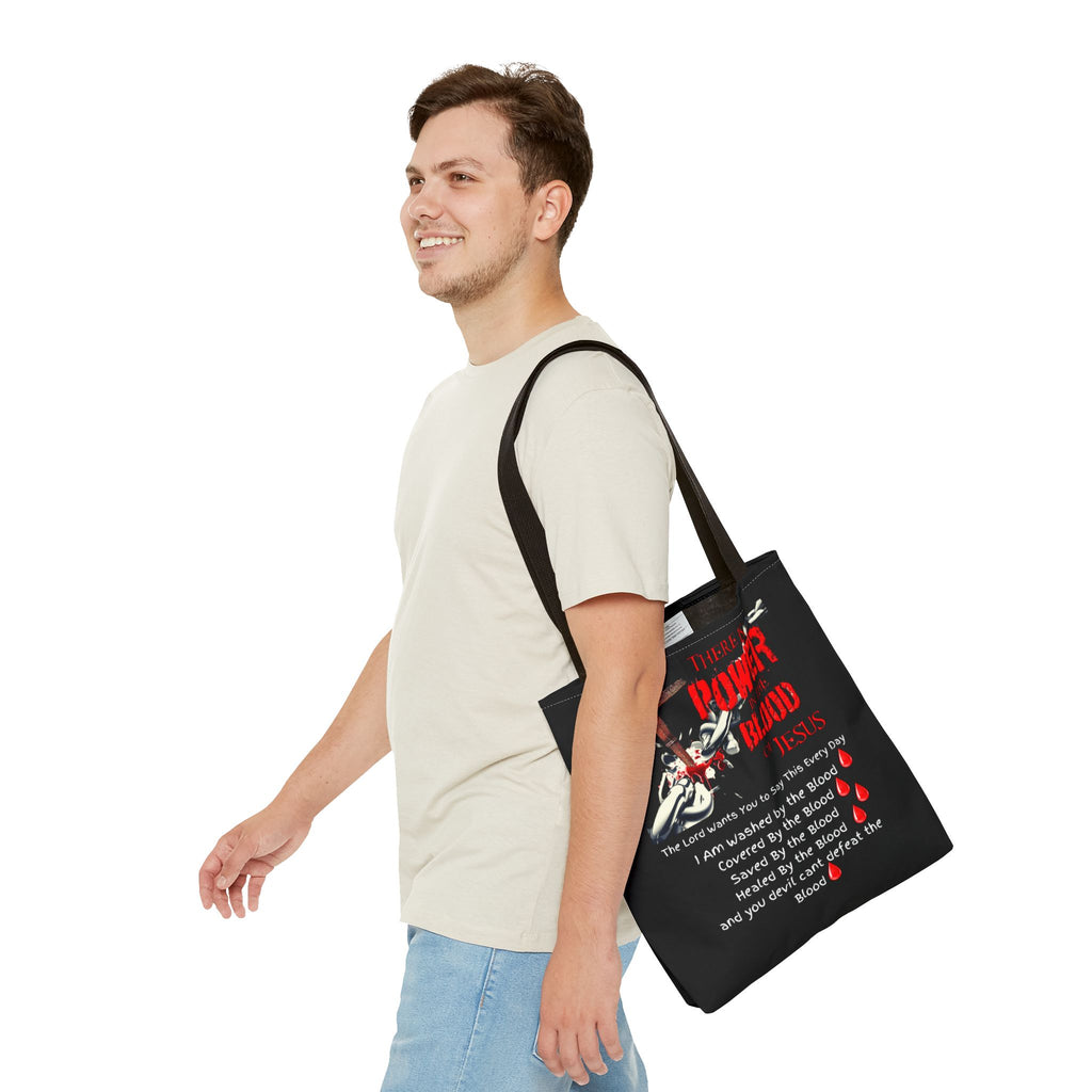 Tote — "The Power of the Blood of Jesus" Inspirational Christian Tote Bag