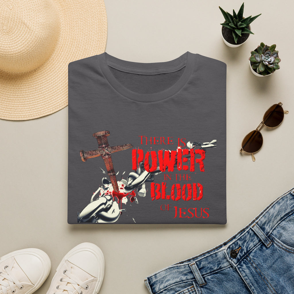 There's Power in the Blood of Jesus T-Shirt — Christian Cross Faith Shirt (Washed by the Blood)
