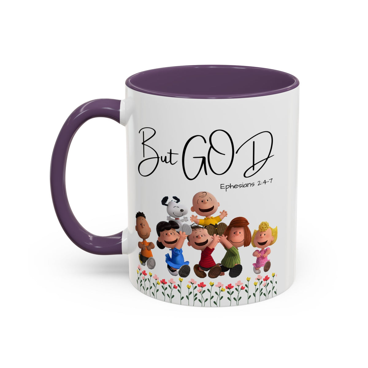 But God Scripture Coffee Mug — Genesis 50:20 Inspirational Heart Accent Mug (11/15oz)