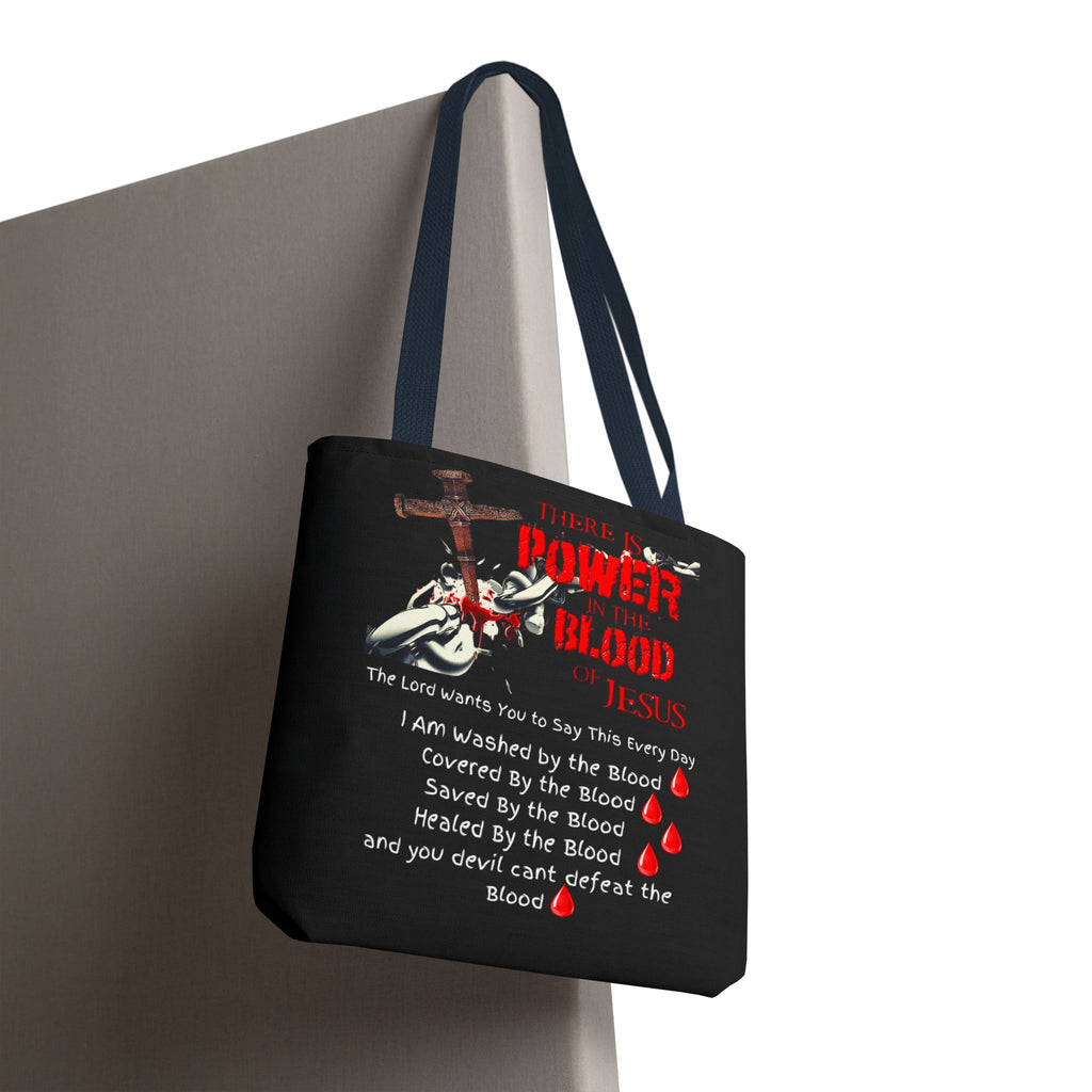 Tote — "The Power of the Blood of Jesus" Inspirational Christian Tote Bag
