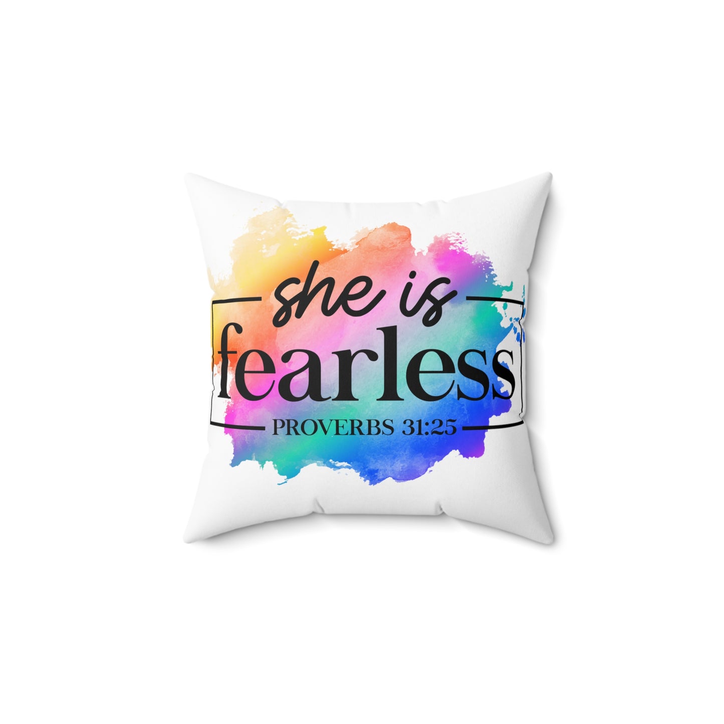 SHE is STRONG FEARLESS  - Spun Polyester Square Pillow