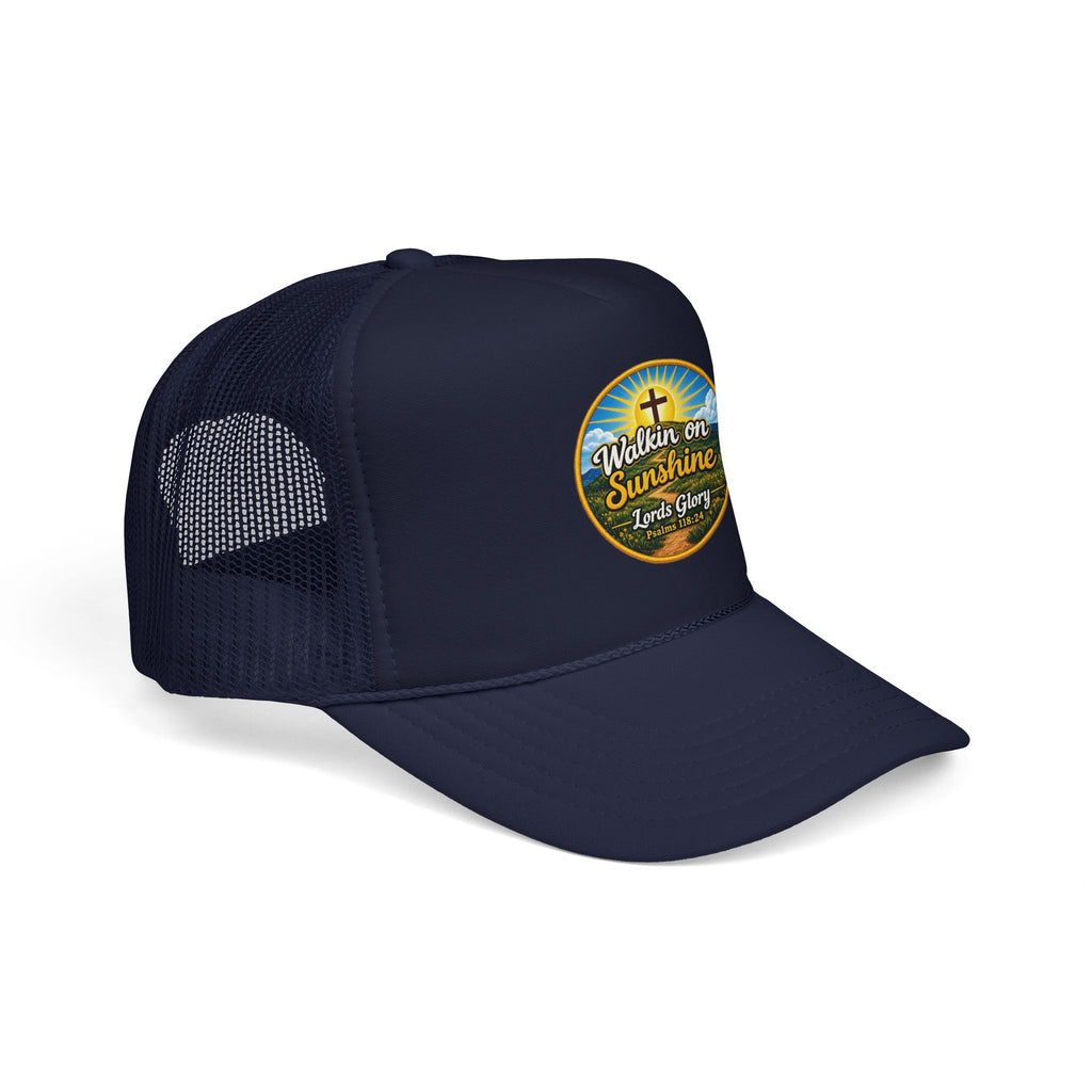 Walkin' on Sunshine Trucker Hat — 'Lord's Glory with Lori' Christian Mesh Cap