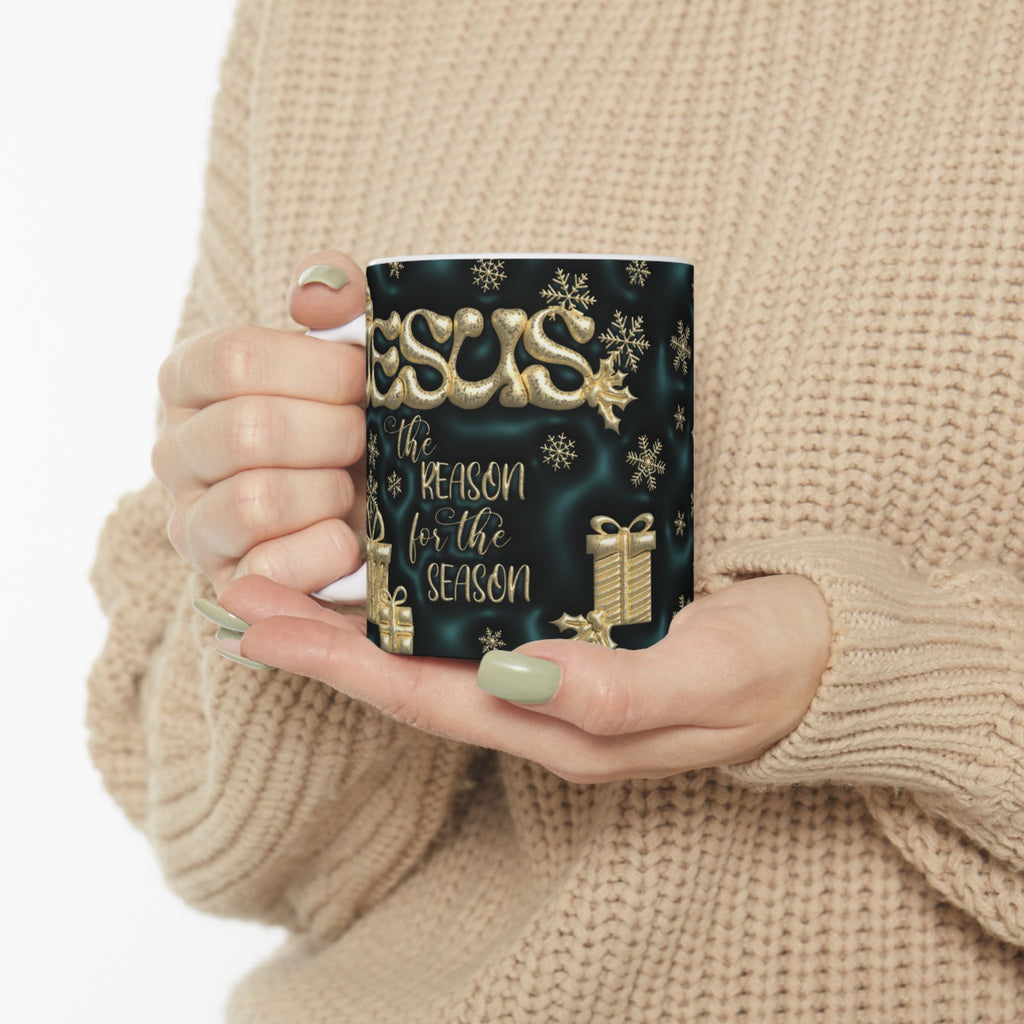 Festive Holiday Ceramic Mug | Christmas Coffee Cup, Gift for Him/Her, Seasonal Drinkware, Holiday Present, Merry X-Mas Decor