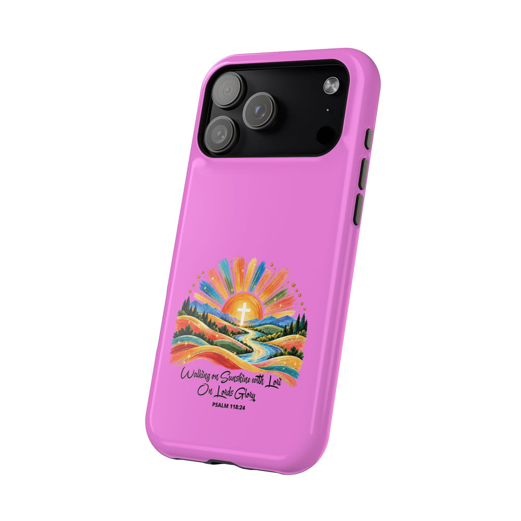 Magnetic Phone Case – “Walking on Sunshine with Lords Glory” Sunrise Design