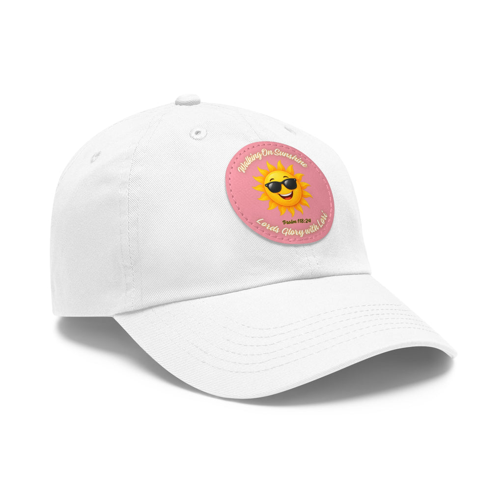 Sunshine Smiles Dad Hat — Round Leather Patch ‘Always Brighter’