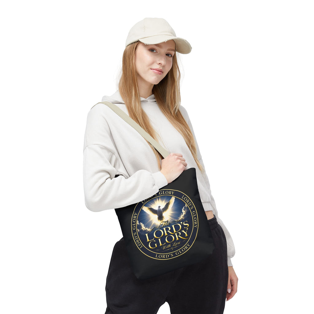 Tote Bag — "The Lord's Glory with Lori" Christian Dove Tote (Faith-Inspired Church Bag)