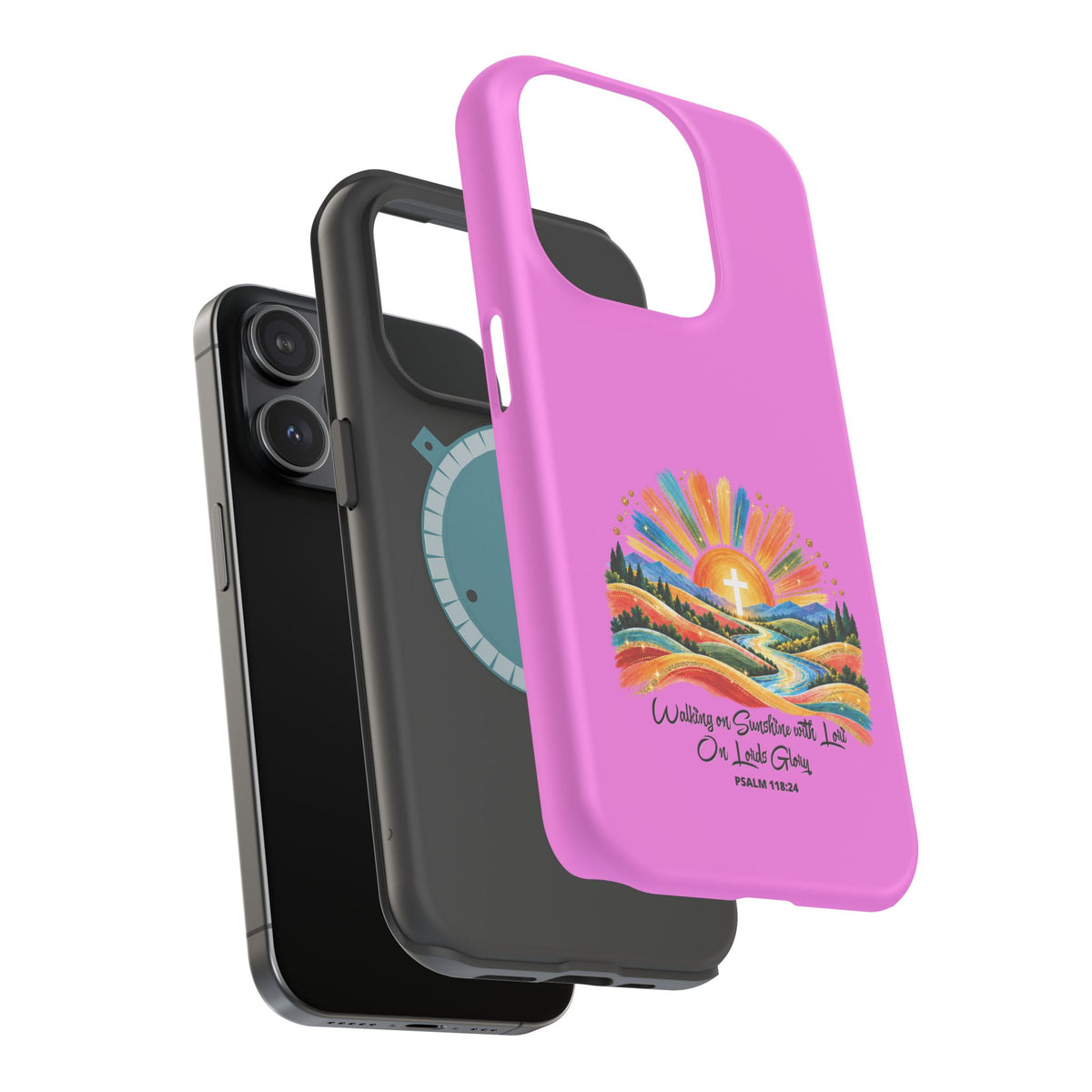 Magnetic Phone Case – “Walking on Sunshine with Lords Glory” Sunrise Design