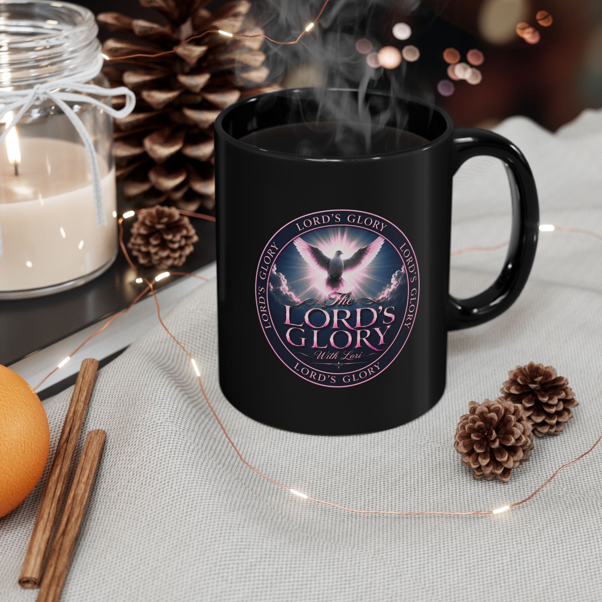 Lord's Glory with Lori Ceramic Mug — Inspirational Dove Design (11oz & 15oz)