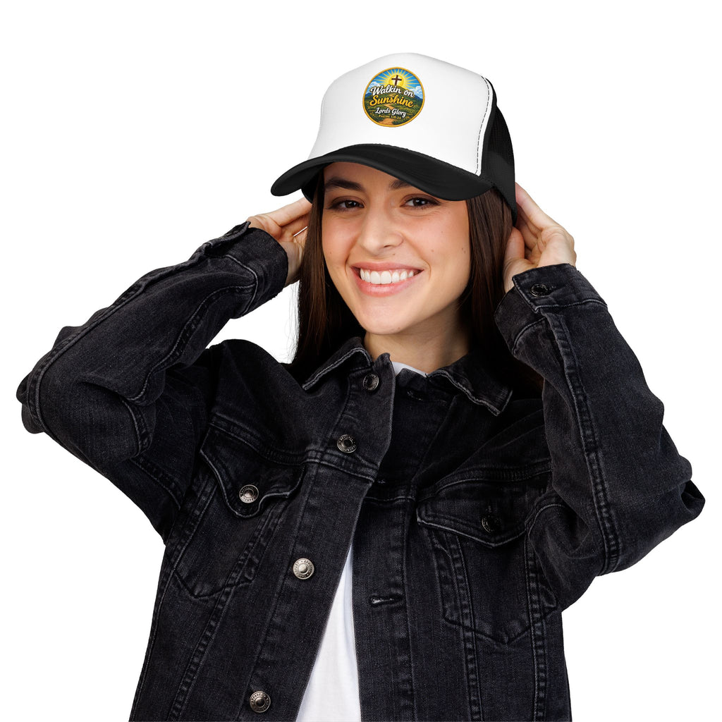 Walkin' on Sunshine Trucker Hat — 'Lord's Glory with Lori' Christian Mesh Cap