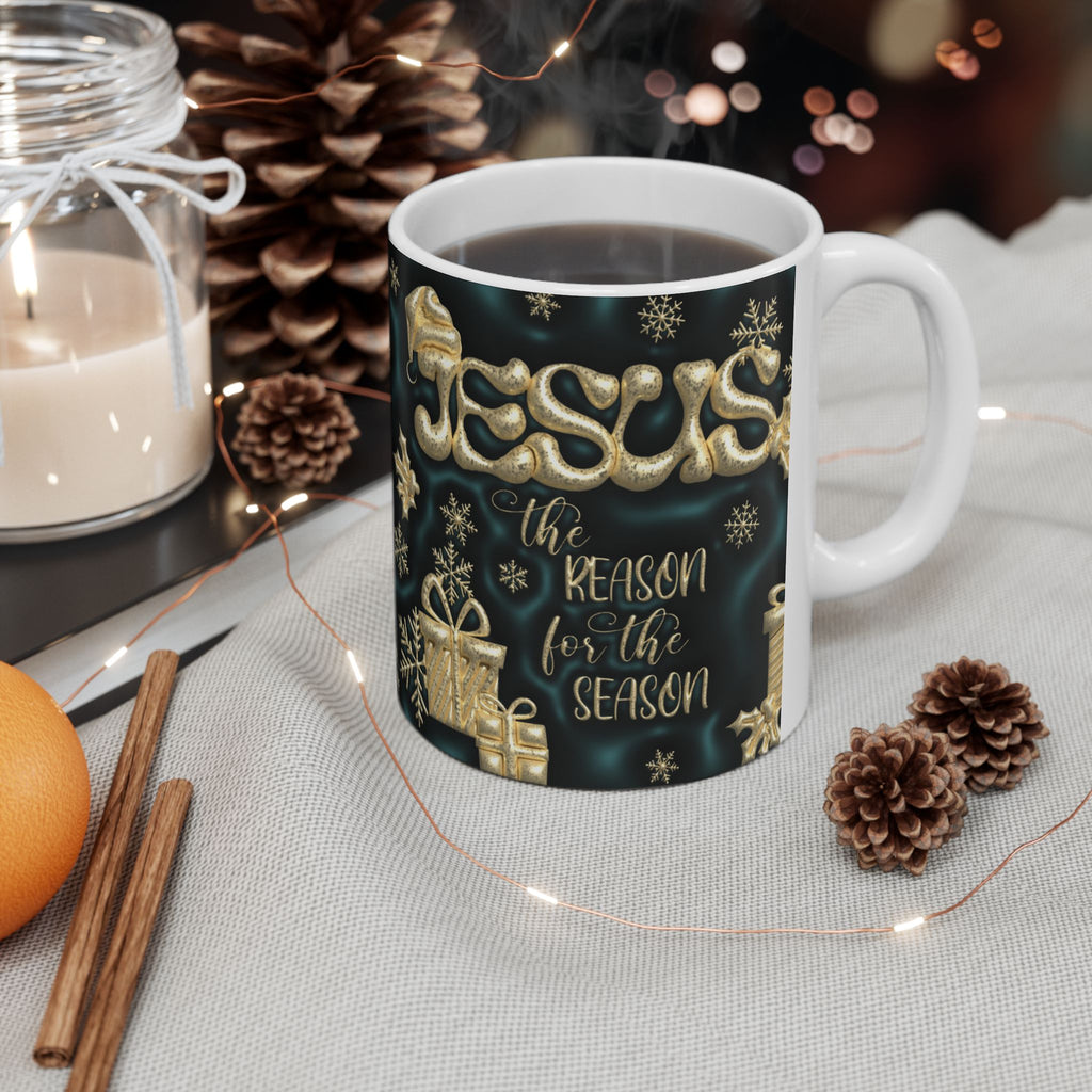 Festive Holiday Ceramic Mug | Christmas Coffee Cup, Gift for Him/Her, Seasonal Drinkware, Holiday Present, Merry X-Mas Decor