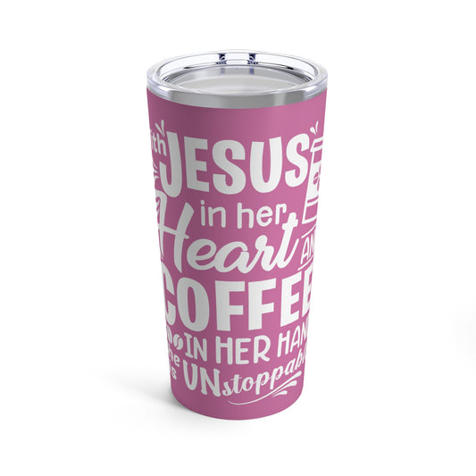 JESUS and Coffee - Pink Tumbler 20oz