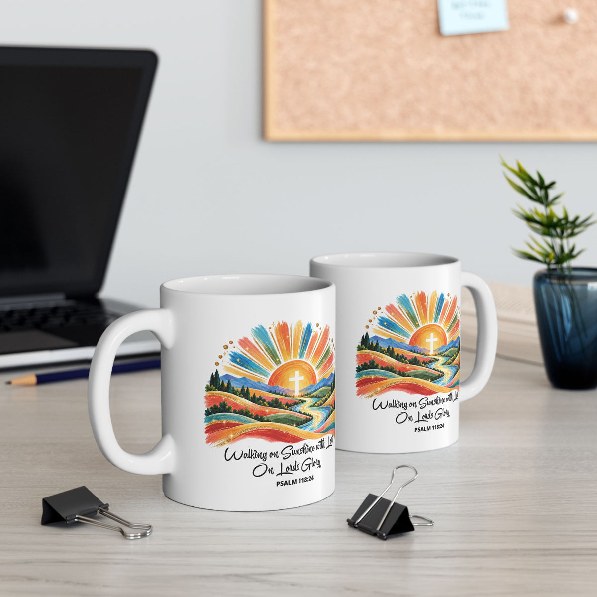 Walking On Sunshine with Lori on Lords Glory - Colorful Mountain Landscape Ceramic Mug