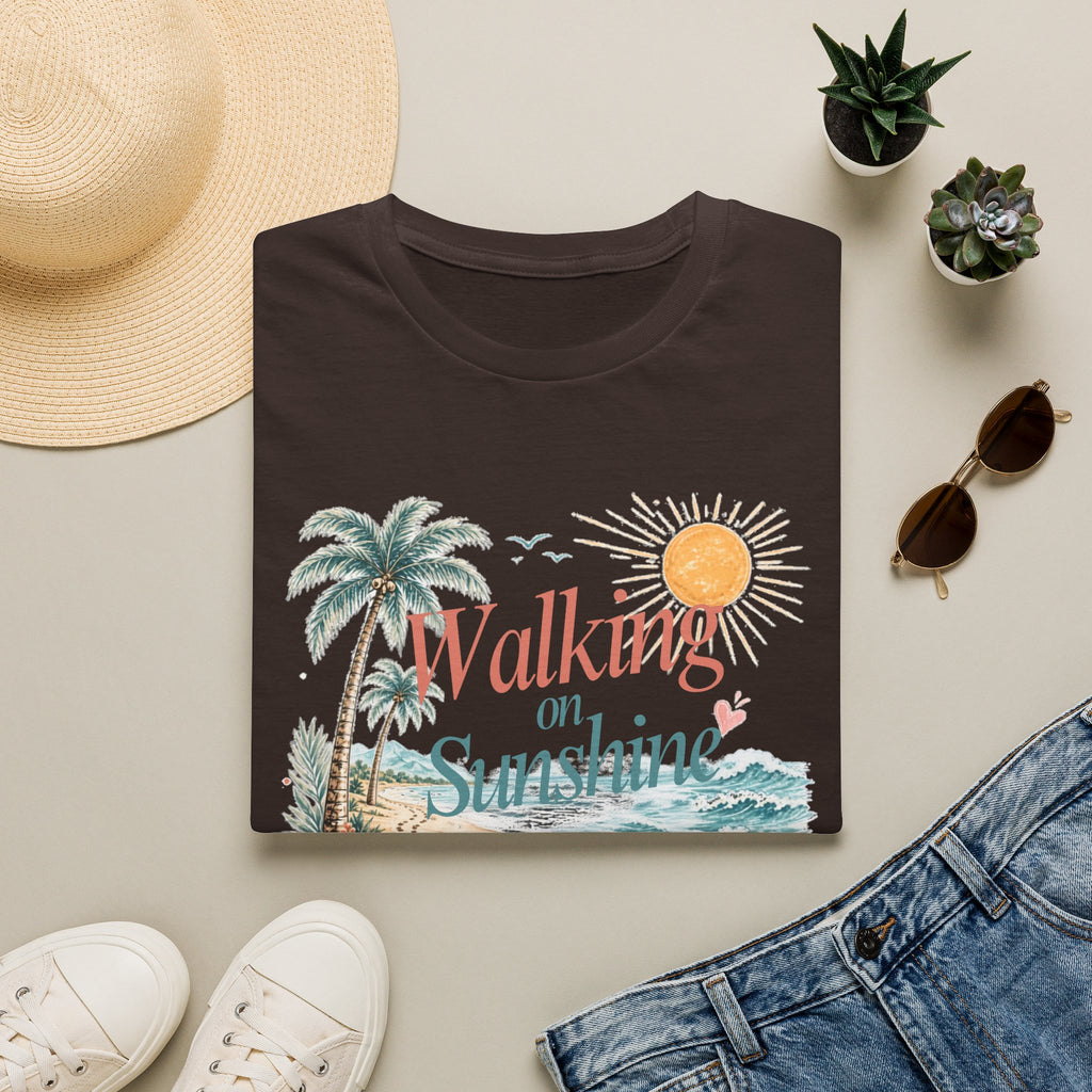 Walking on Sunshine T-Shirt — Tropical Floral Psalms 118:24 Tee