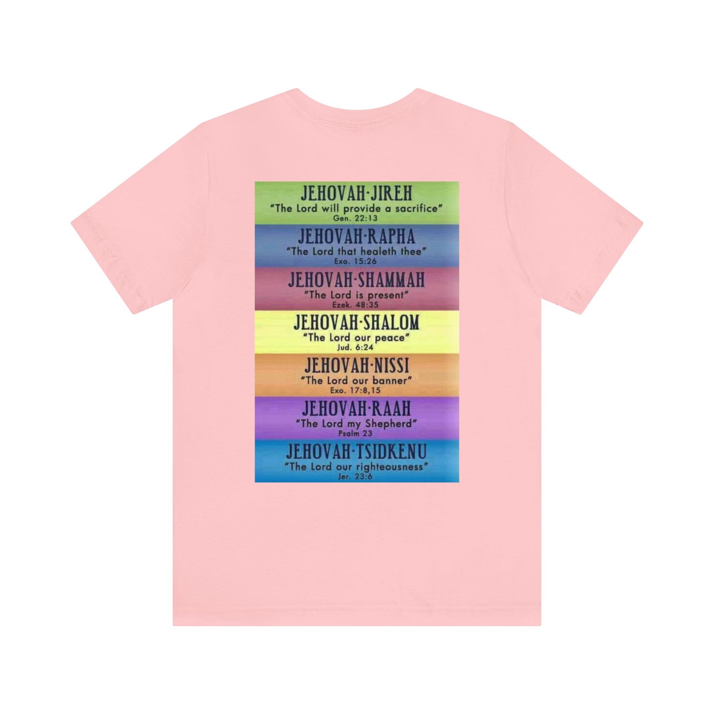 JEHOVAH's  names - Many Colors Unisex Jersey Short Sleeve Tee