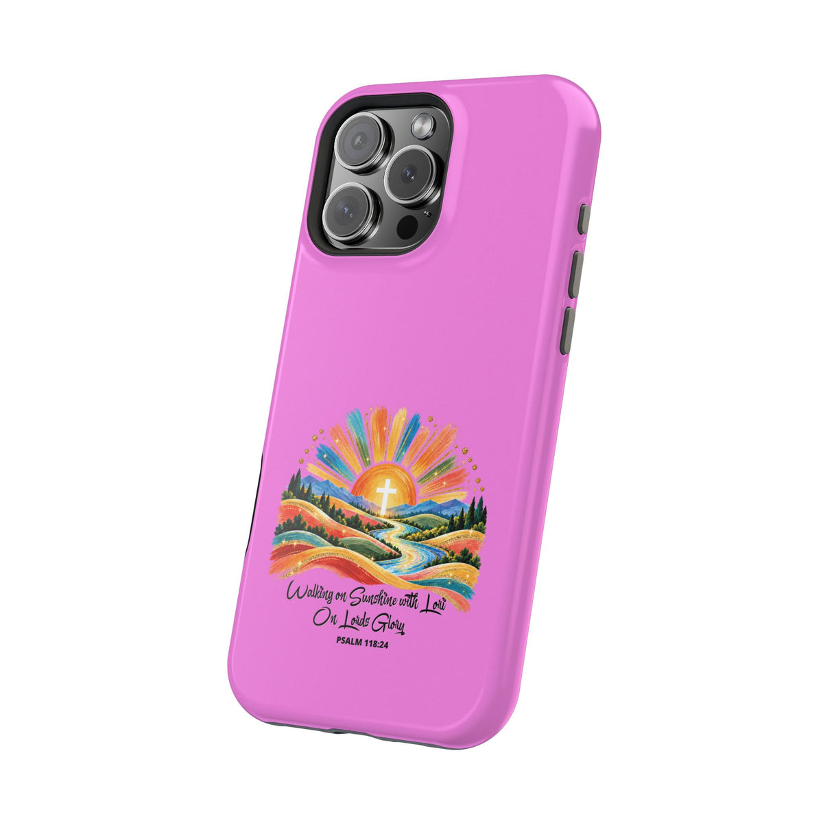 Magnetic Phone Case – “Walking on Sunshine with Lords Glory” Sunrise Design