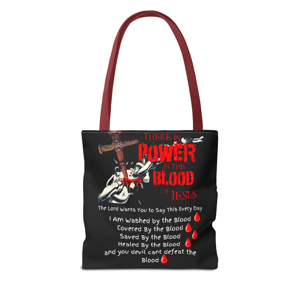 Tote — "The Power of the Blood of Jesus" Inspirational Christian Tote Bag