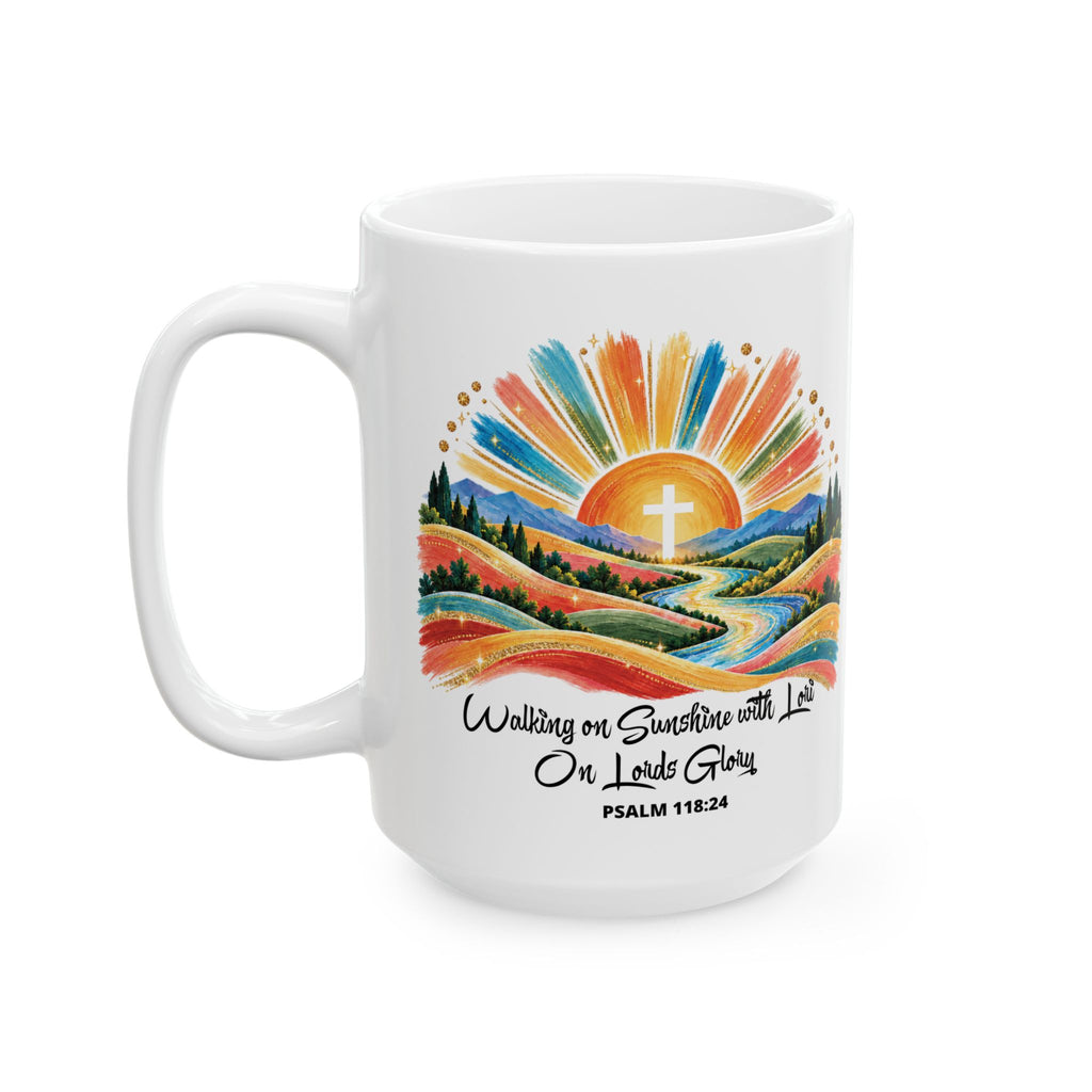 Walking On Sunshine with Lori on Lords Glory - Colorful Mountain Landscape Ceramic Mug