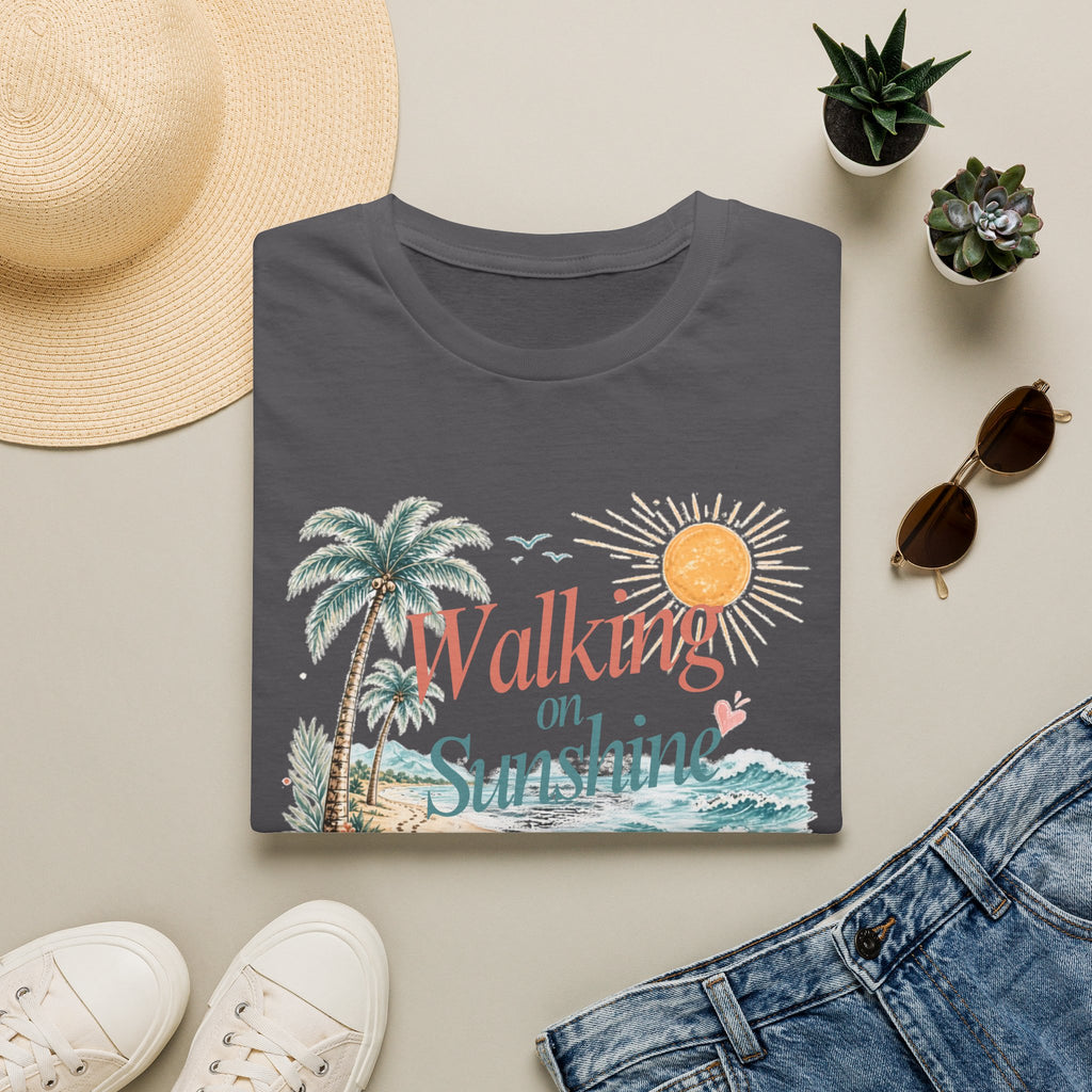 Walking on Sunshine T-Shirt — Tropical Floral Psalms 118:24 Tee
