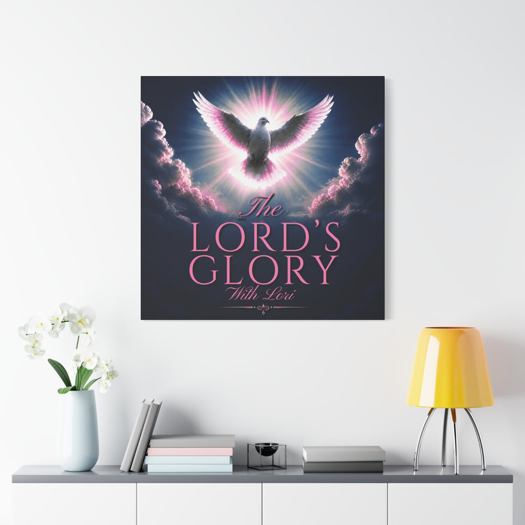 Christian Wall Art Canvas - "The Lord's Glory with Lori" Dove Print