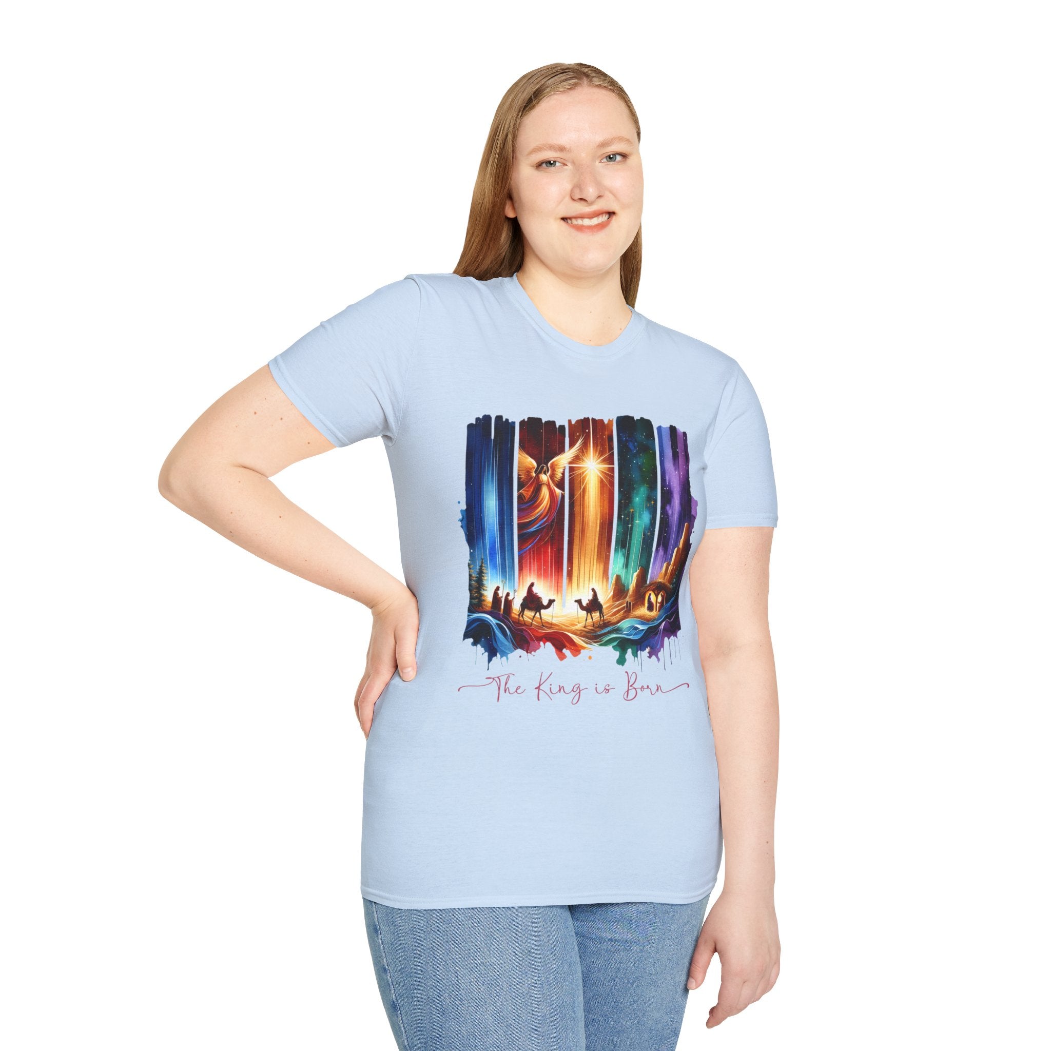 Vibrant Fantasy T-Shirt, Colorful Graphic Tee, Unisex Art Shirt, Great Gift for Fans, Unique Casual Wear, The King is Born Shirt