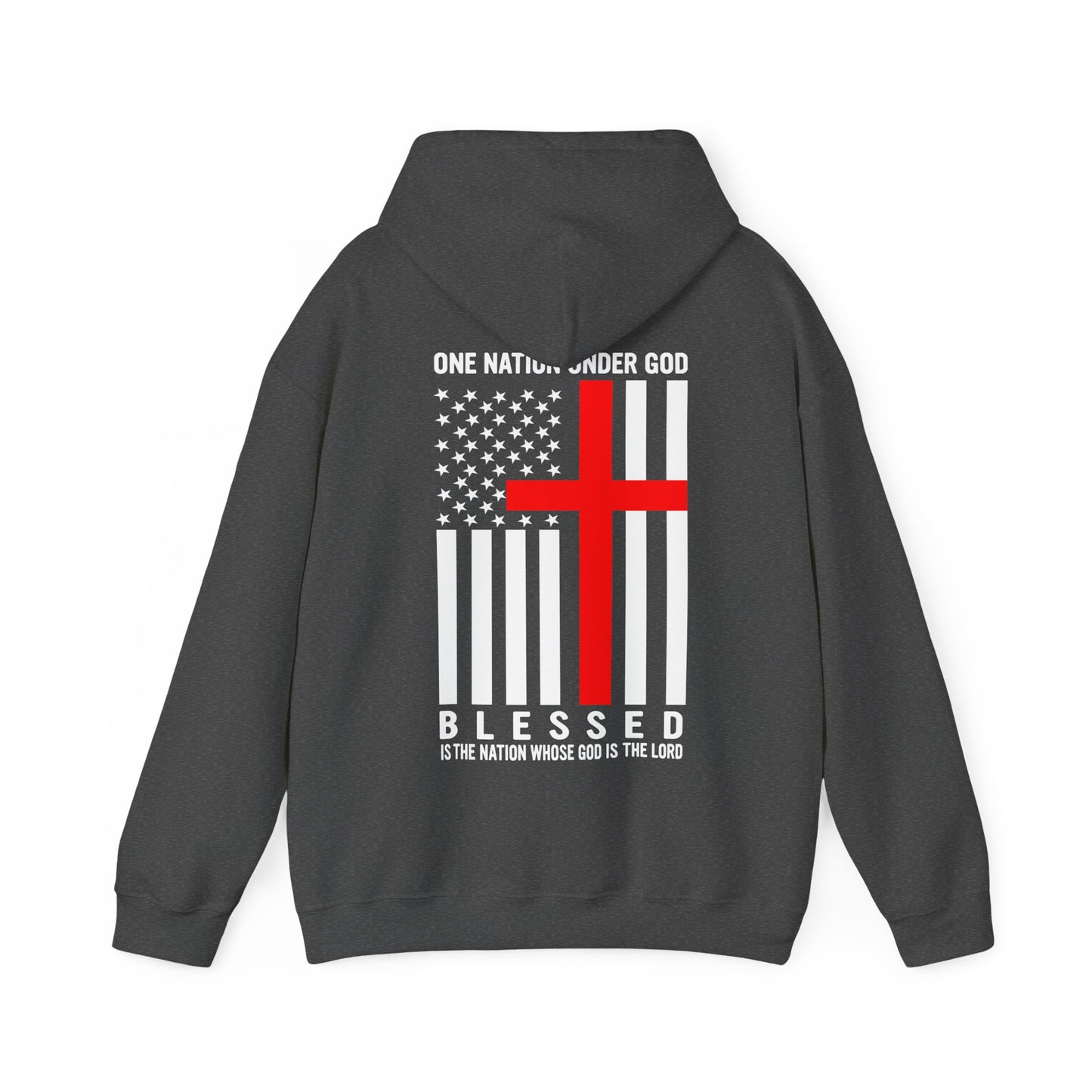 One Nation Under GOD - (Printed Both Sides) Unisex Heavy Blend Hooded Sweatshirt