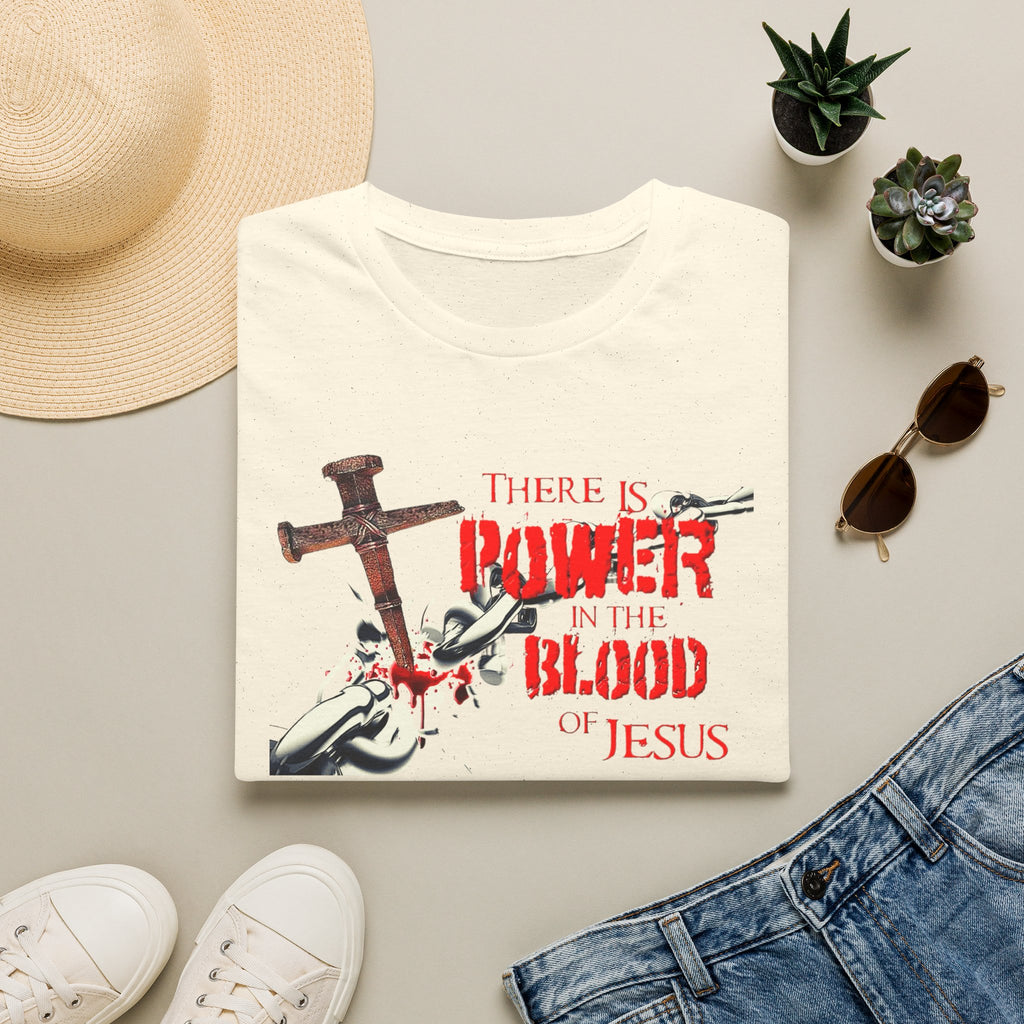 Jesus Blood Cross T-Shirt — "There Is Power In The Blood of Jesus" Christian Tee