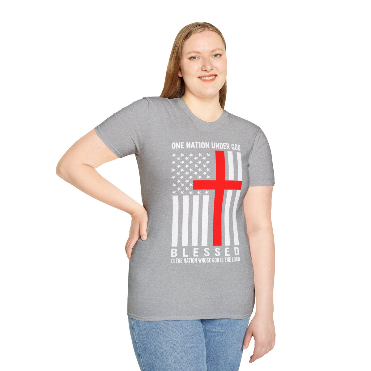 One Nation Under GOD - Mens Womans Softstyle T-Shirt