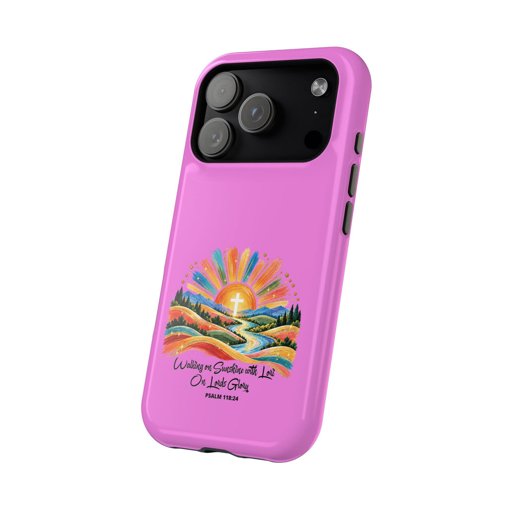 Magnetic Phone Case – “Walking on Sunshine with Lords Glory” Sunrise Design