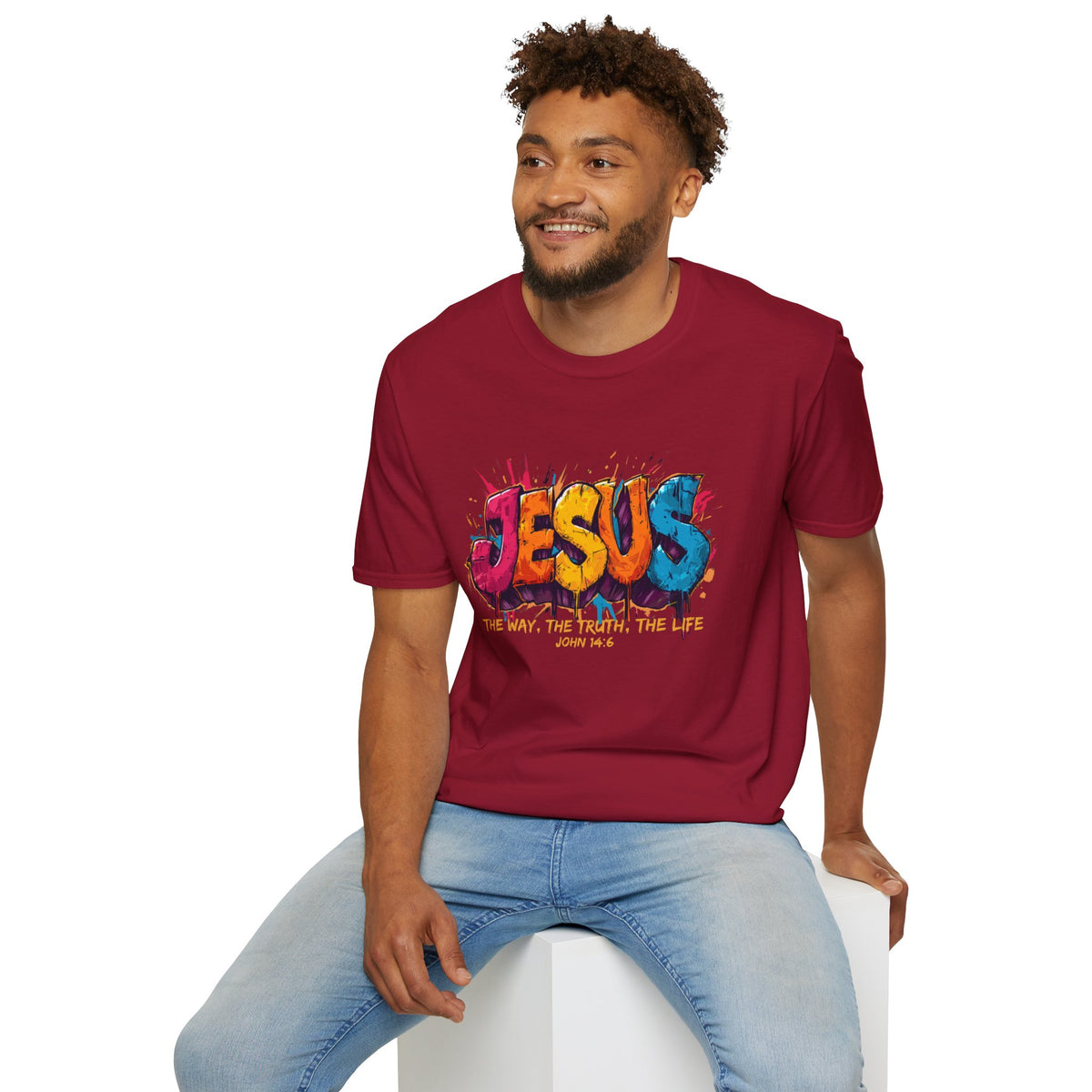 JESUS  Splash T-Shirt | Colorful Street Art Christian Tee