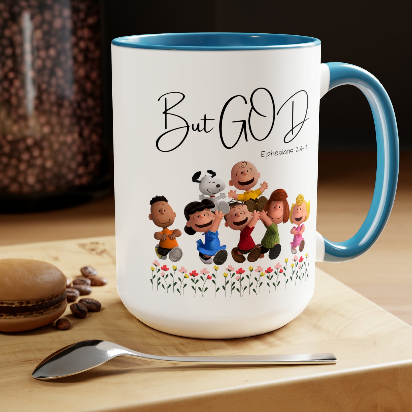 But GOD - Two-Tone Coffee Mugs, 15oz