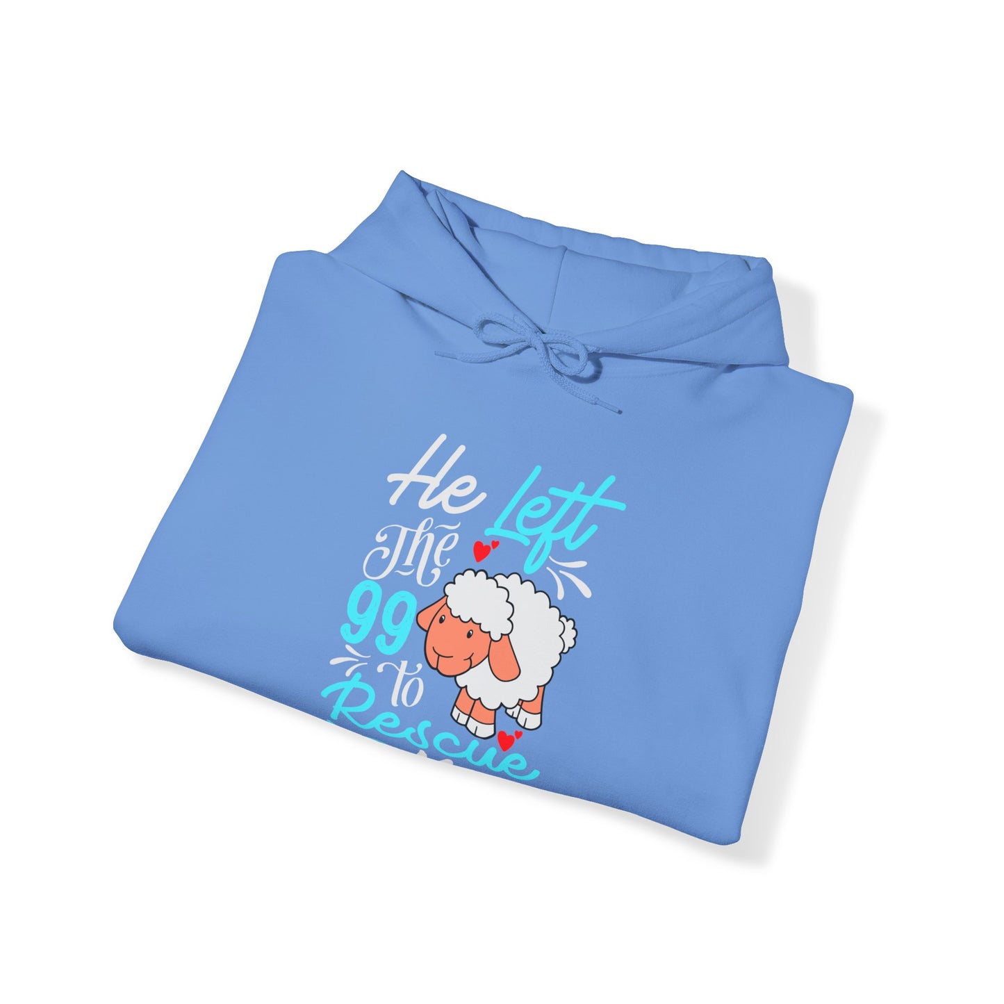 He Left the 99 to Rescue Me Matthew 18: 12  Unisex Heavy Blend Hooded Sweatshirt