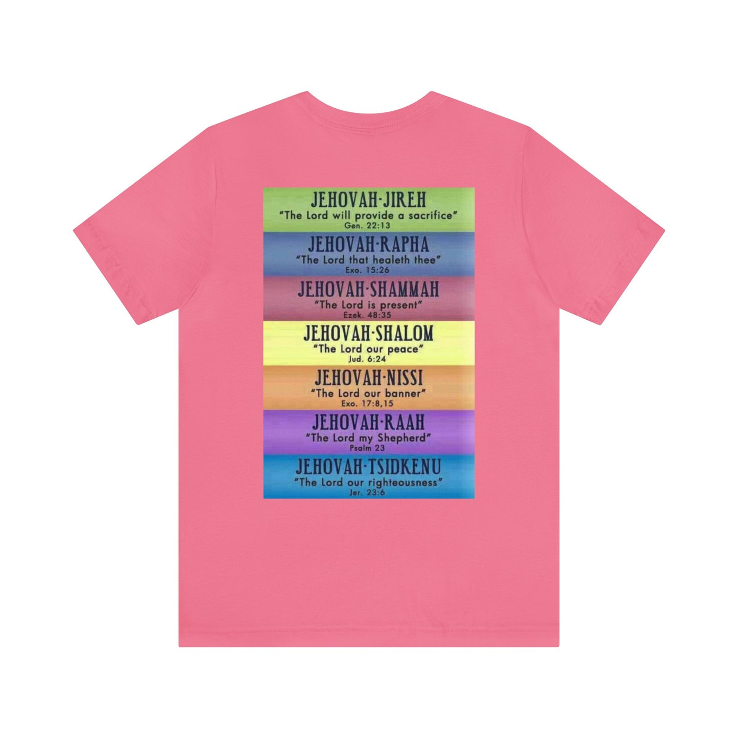 JEHOVAH's  names - Many Colors Unisex Jersey Short Sleeve Tee