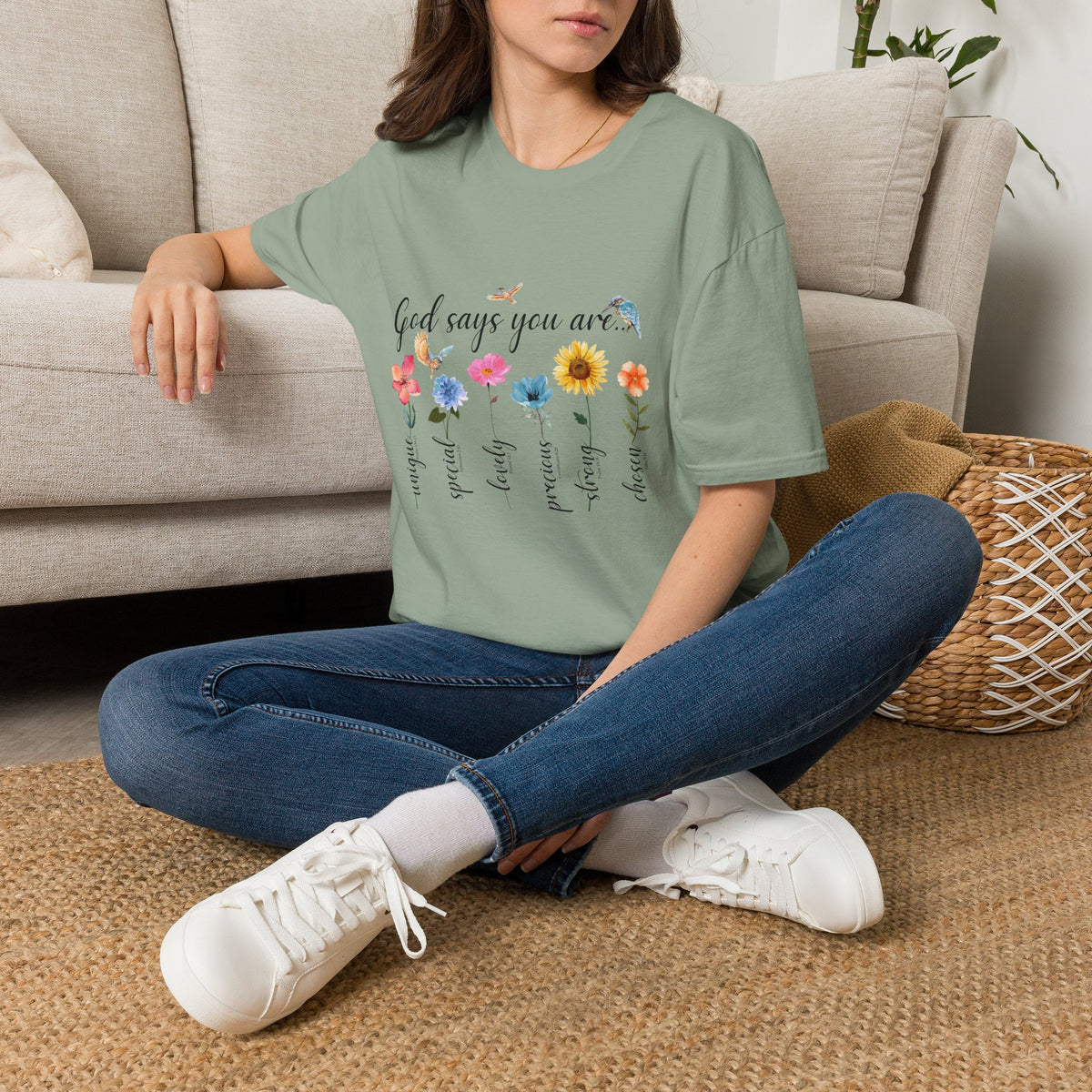 God Says You Are Loved Wildflower T-Shirt