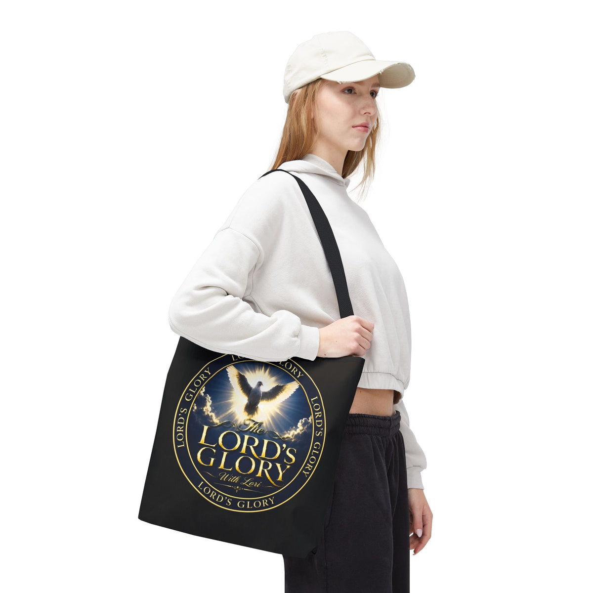 Tote Bag — "The Lord's Glory with Lori" Christian Dove Tote (Faith-Inspired Church Bag)