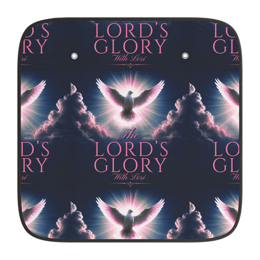 Car Sun Shade - "The Lord's Glory with Lori" Dove & Clouds Christian Windshield Cover