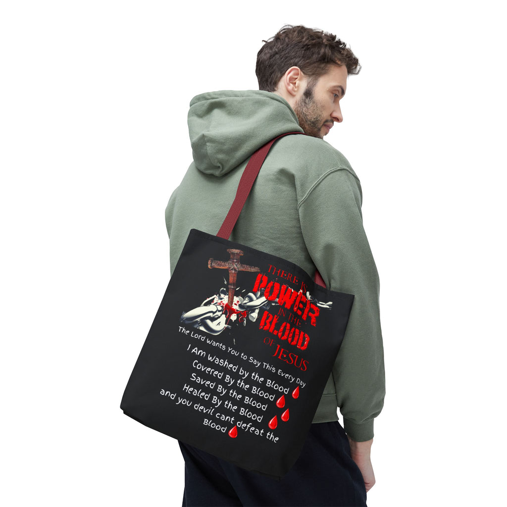 Tote — "The Power of the Blood of Jesus" Inspirational Christian Tote Bag