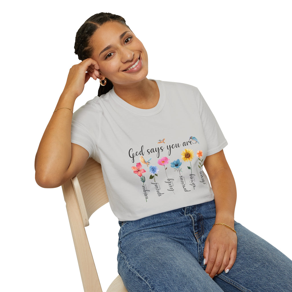 God Says You Are Loved Wildflower T-Shirt