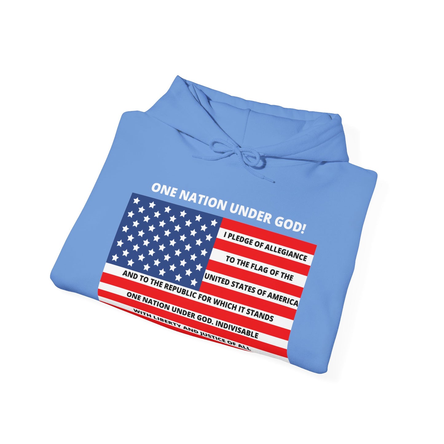 Pledge of Allegiance One Nation under GOD! Unisex Heavy Blend Hooded Sweatshirt