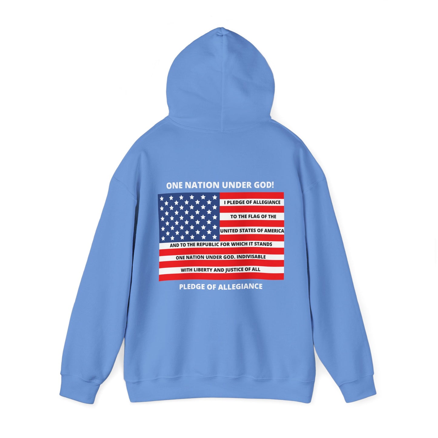 Pledge of Allegiance One Nation under GOD! Unisex Heavy Blend Hooded Sweatshirt