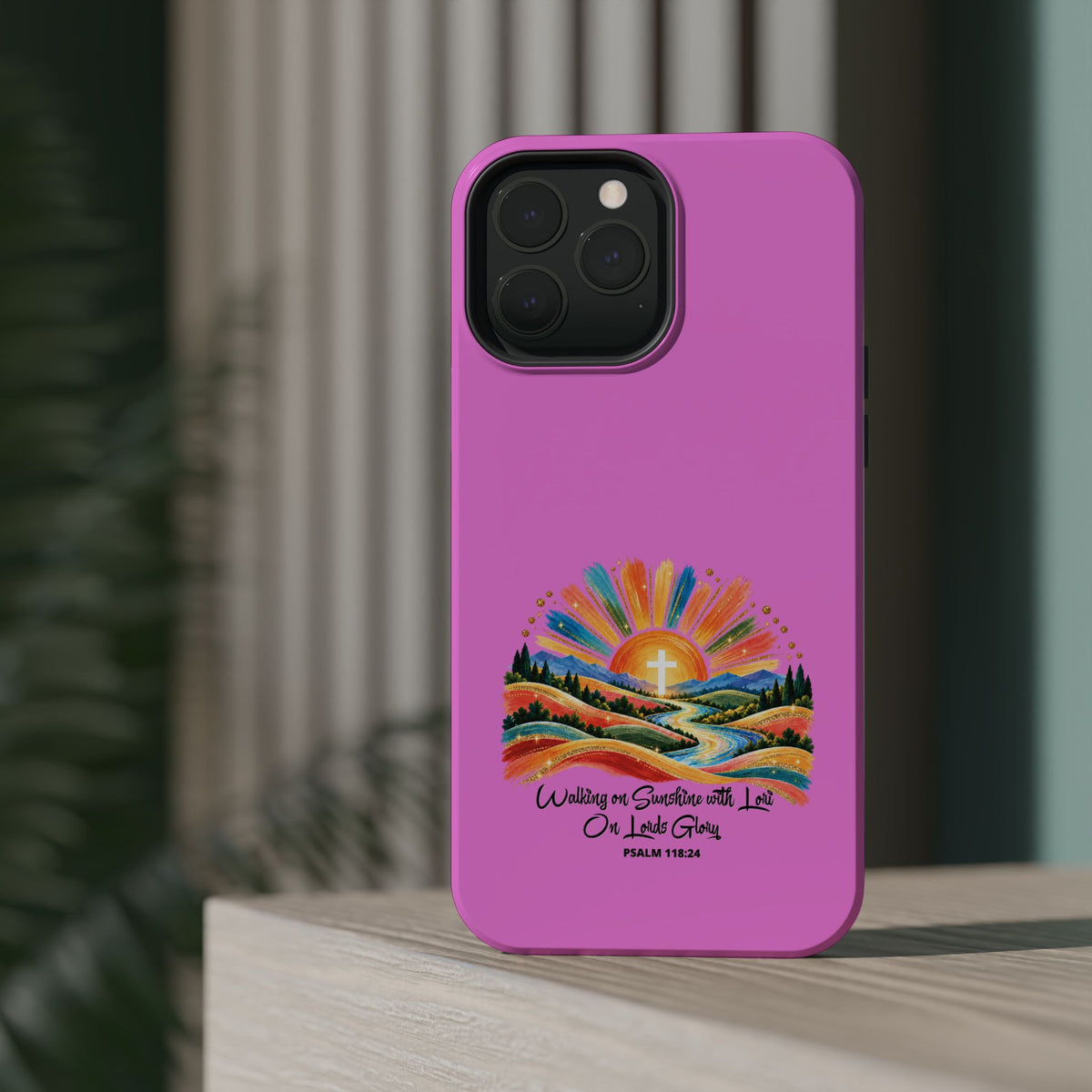 Magnetic Phone Case – “Walking on Sunshine with Lords Glory” Sunrise Design