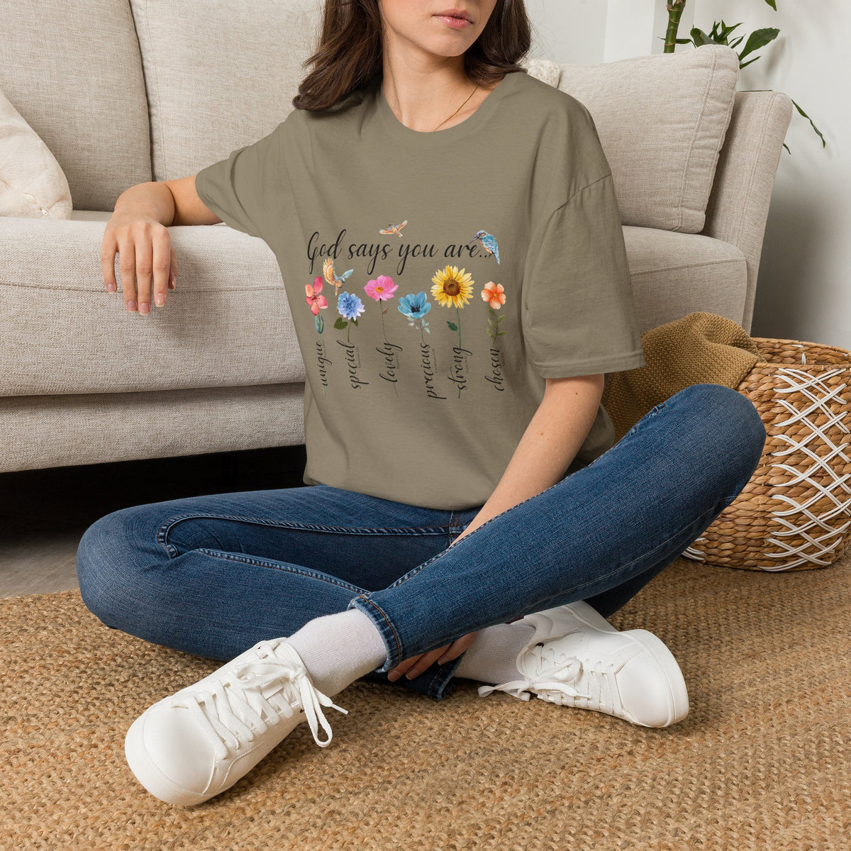 God Says You Are Loved Wildflower T-Shirt