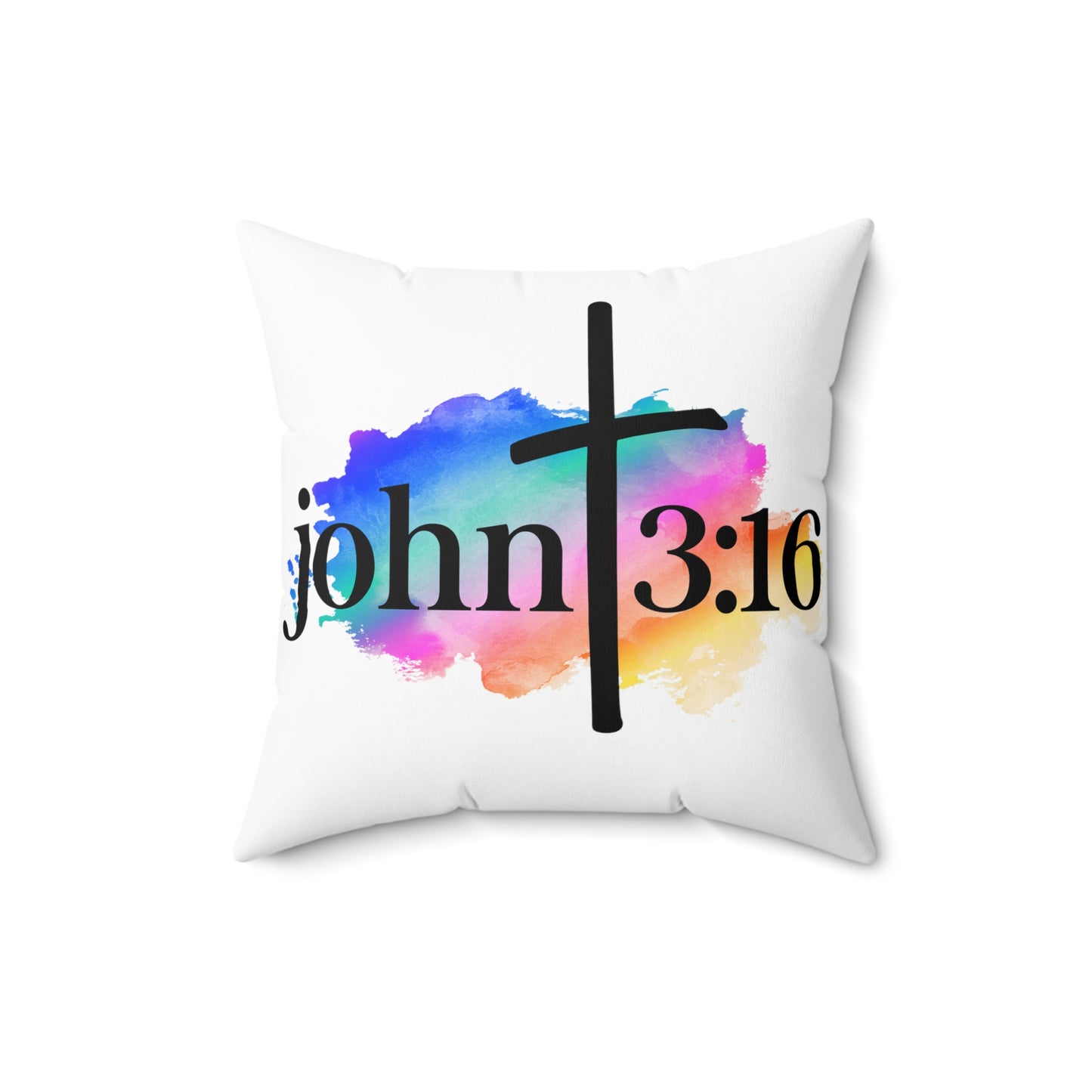 WORTHY, JOHN 3:16 - Blessed Polyester Square Pillow