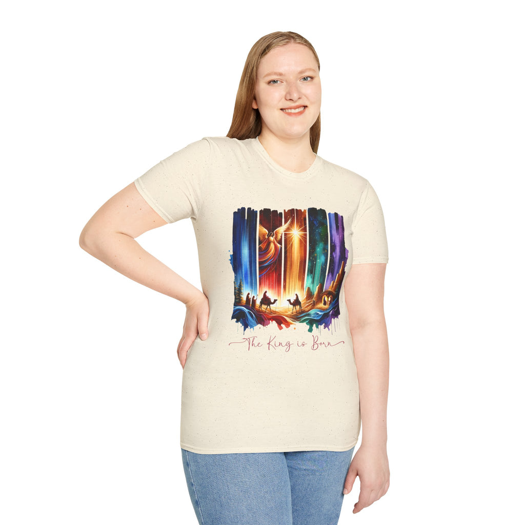 Vibrant Fantasy T-Shirt, Colorful Graphic Tee, Unisex Art Shirt, Great Gift for Fans, Unique Casual Wear, The King is Born Shirt