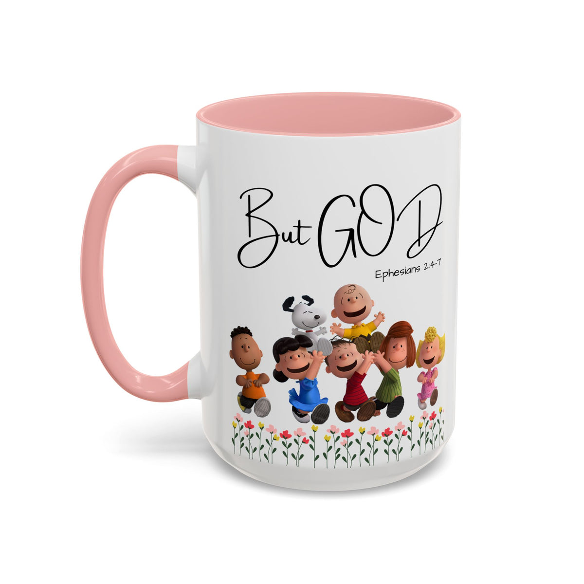 But God Scripture Coffee Mug — Genesis 50:20 Inspirational Heart Accent Mug (11/15oz)