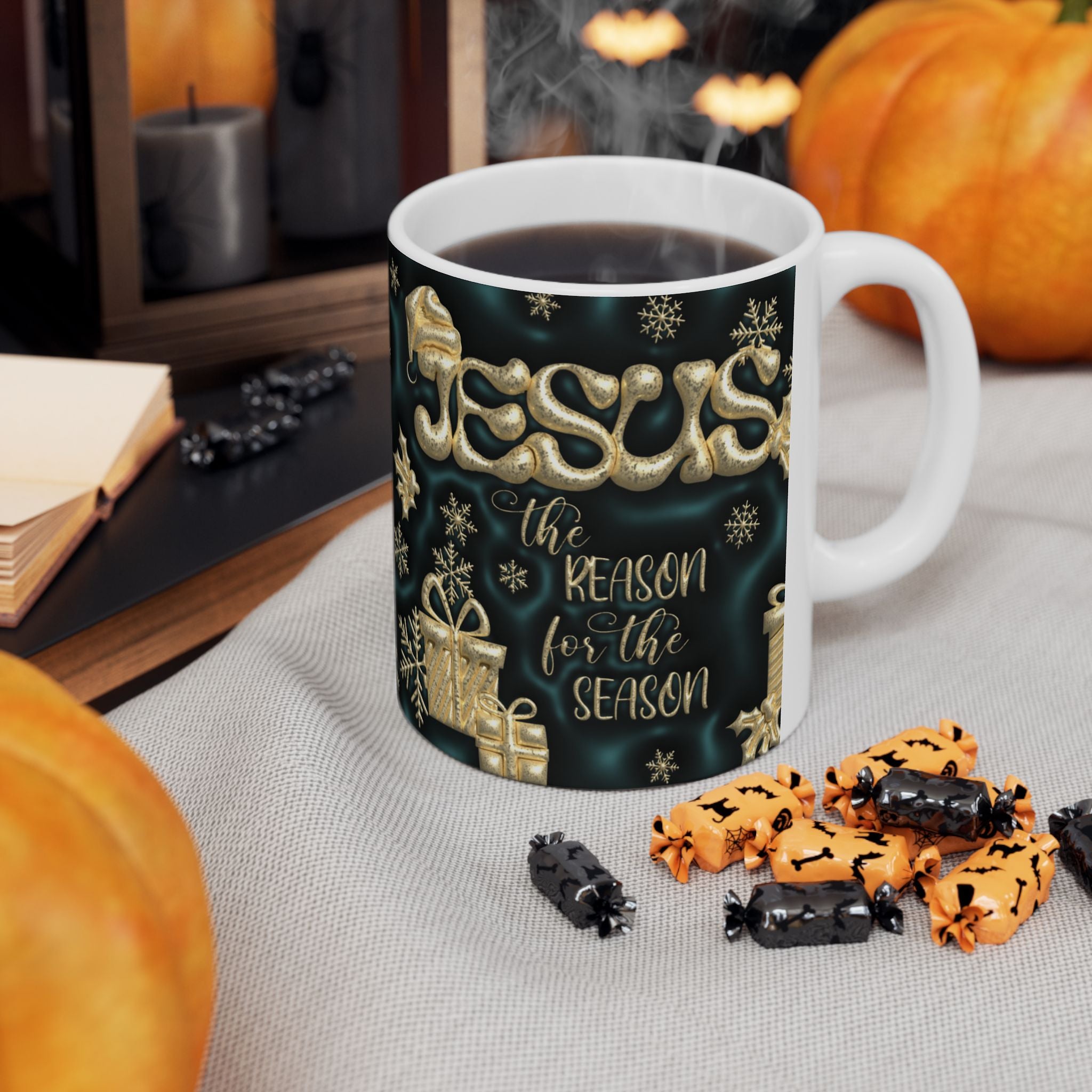 Festive Holiday Ceramic Mug | Christmas Coffee Cup, Gift for Him/Her, Seasonal Drinkware, Holiday Present, Merry X-Mas Decor