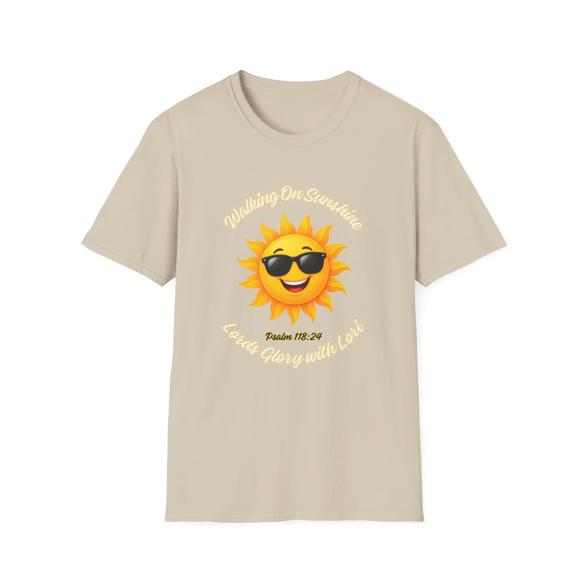 Sunshine Smiles T-Shirt — Sunglasses Sun with Psalm 118:24 Inspirational Tee