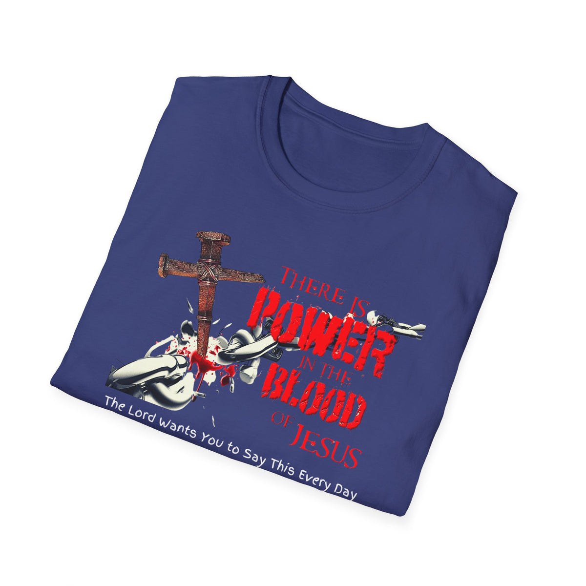 There's Power in the Blood of Jesus T-Shirt — Christian Cross Faith Shirt (Washed by the Blood)